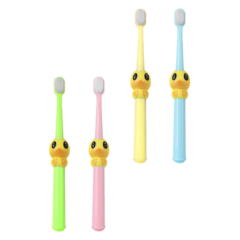 WRITWAA 4pcs Soft Bristle Toothbrushes with Cartoon Animal Design for Ages 2-10 Gentle Cleaning for Oral Care