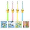 WRITWAA 4pcs Soft Bristle Toothbrushes with Cartoon Animal Design for Ages 2-10 Gentle Cleaning for Oral Care view 4