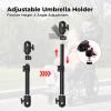 Incycall Wheelchair Umbrella Mount Holder, Umbrella Clamp for Wheelchairs, Adjustable Height & Angle, Easy Tool-Free Installation, Outdoor Sun & Rain Protection for Wheelchairs, StrollersOnly Mount view 4