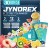 JYNOREX Electrolytes Powder Packets Sugar Free, 30 Sticks High Sodium Hydration Packets, Electrolyte Drink Mix with Lemon Lime Watermelon Peach Berry Kiwi Tropical Punch Lychee Cranberry, 10.5OZ view 1