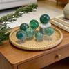 AierCrystal Natural Stone Crystal Sphere Feng Shui Home Decoration Ball Positive Energy Scrying Orb for Meditation Tool for Spiritual Space Purification Globe Diameter 5-6cm Green Fluorite Sphere view 2