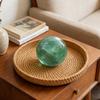 AierCrystal Natural Stone Crystal Sphere Feng Shui Home Decoration Ball Positive Energy Scrying Orb for Meditation Tool for Spiritual Space Purification Globe Diameter 5-6cm Green Fluorite Sphere view 4