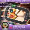 10X 30X Large Magnifying Glass with Light and Stand, 5-inch Lighted Magnifier, 72 LED 3 Color Modes Stepless Dimmable, Hands-Free Magnifying Glass Desk Lamp for Reading Craft Hobby Close Work view 2