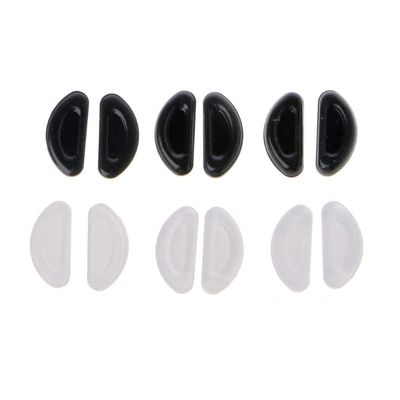 10 Pairs Adhesive Eye Glasses Nose Pads D Shape Stick On Anti-Slip Soft Silicone Adhesive Nose Pads Glasses Nose Pad Kit Useful