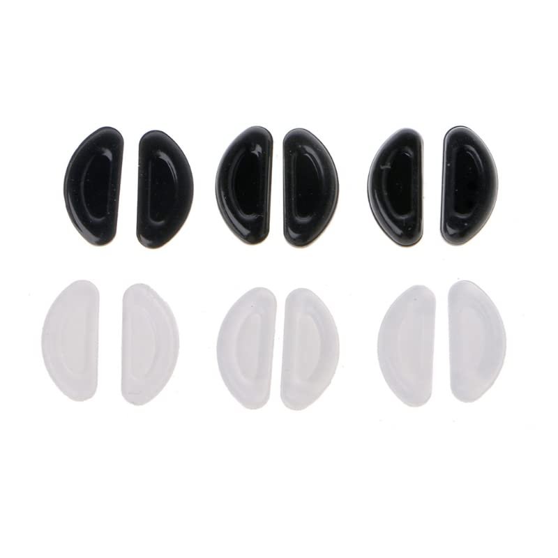 10 Pairs Adhesive Eye Glasses Nose Pads D Shape Stick On Anti-Slip Soft Silicone Adhesive Nose Pads Glasses Nose Pad Kit Useful