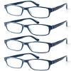 HEEYYOK 1.25 Reading Glasses Men Large Readers For Men Wide Navy Blue XXL Reader Oversized Frame Cheaters Reading Glasses For Mens Comfort Spring Hinge 4Pack view 4