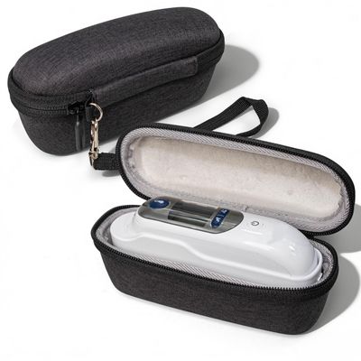 Ear Thermometer Hard Travel Case for Braun Models Such As IRT6520,6500 and 6020 Drop-Resistant Anti-Scratches Humidity-Proof Water-Resistant EVA Storage Case with Soft Shock-Absorbing Lining (Black)