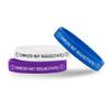 3 pack-D N R (Do Not Resuscitate) Medical Alert Silicone Bracelet for Men & Women - Custom Engraved Emergency Contact & Health Info - 7.1 Inch Waterproof Wristband.Style-A13 view 1
