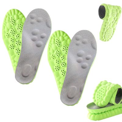 2026 New 4D Cloud Insoles for Men Women,Memory Foam Insoles,Breathable Massage Cushion Shoe Inserts with Arch Support-Trim to Fit All Shoe Types(2 Pair-Green, Men 12-13/Women 13.5-14.5)