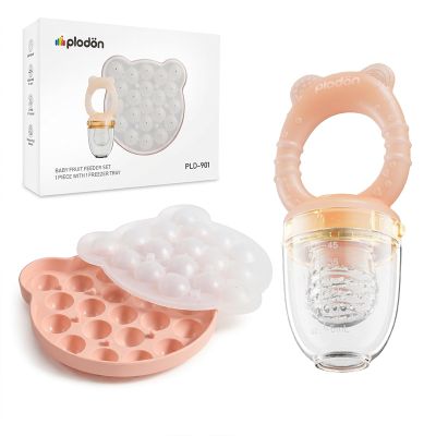 Plodon Silicone Baby Fruit Feeder with 21-Portion Baby Food Freezer Tray