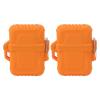 2PCS Torch Lighter Case IP56 Safe Portable Torch Lighter Cover for Outdoor Camping Travel Durable Plastic Zinc Alloy (Orange) view 1