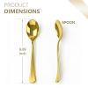 180 Count Gold Plastic Spoons Heavy Duty, Disposable, BPA-Free, Solid and Durable Premium Plastic Silverware Disposable Spoons for Party Wedding Baby Shower view 2