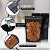 100 Pack Mylar Smell Proof Bags, Resealable Aluminum Foil Stand Up Pouches with Clear Window & Hang Hole, Reusable Zipper Lock Food Storage Heat Seal Sealable Bags for Packaging, Black 7.811.8 Inch view 3