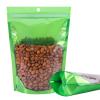 100 Pack Mylar Smell Proof Bags, Resealable Aluminum Foil Stand Up Pouches with Clear Window & Hang Hole, Reusable Zipper Lock Food Storage Heat Seal Sealable Bags for Packaging, Green 7.811.8 Inch view 1