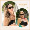 Madison Avenue Vintage Square Bifocal Reading Sunglasses for Women, Classic Sun Reader Glasses Womens UV400 Protection Black +2.00 view 2