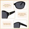 Madison Avenue Vintage Square Bifocal Reading Sunglasses for Women, Classic Sun Reader Glasses Womens UV400 Protection Black +2.00 view 3