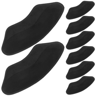 SOIMISS 4 Pairs Black Velvet Heel Cushion Inserts Anti-Slip Shoe Heel Grips Pads Anti-wear Shoe Inserts for Blister Prevention