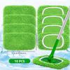 10 Pack Reusable Mop Pads Coral Fleece Microfiber Mop Pads Machine Washable Dry/Wet Mopping Cloths view 2