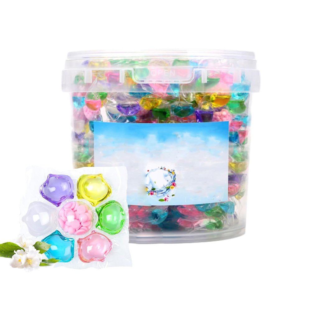 100 PCS 7 in 1 Laundry Detergent, Deep Cleaning Laundry Detergent Capsules for All Fabrics & Colors, Deep Cleaning Detergent Pods with Fabric Softener Beads & Long-Lasting Freshness (50)