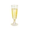 hougna 30PCS Disposable Cups Sparkling Champagne Bar Plastic Flutes Clear Toasting Glasses for Weddings Party(Gold Glitter) view 1