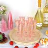 hougna 30PCS Disposable Cups Sparkling Champagne Bar Plastic Flutes Clear Toasting Glasses for Weddings Party(Gold Glitter) view 3
