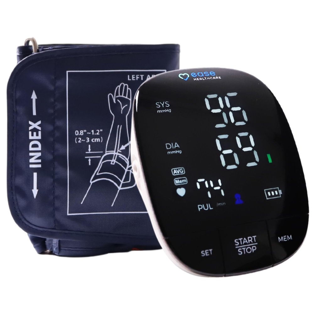 Monitor Digital Upper Arm Cuff - At Home Use Medical Device - Blood Pressure Monitor - Large Display Voice Memory - Sphygmomanometer Medical Equipments - FC-BP130