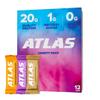 Atlas Real Food Protein Bar 20g Clean Protein, 1g Sugar, No Seed Oils, No Artificial Sweeteners (Variety, 12 Count)