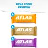 Atlas Real Food Protein Bar 20g Clean Protein, 1g Sugar, No Seed Oils, No Artificial Sweeteners (Variety, 12 Count) view 2