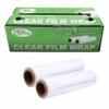 12 Inch x 2000 Feet Plastic Film Roll Clear Food Wrap Roll Commercial Plastic Wrap Film Cutter Box Food Service Packaging Wrap for Restaurants, Kitchen, Travel, Catering, Party and Events (3) view 1