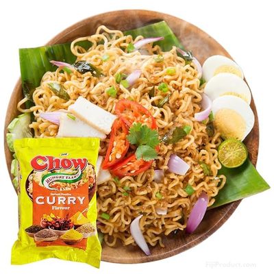 Instant 2 Minute Chow Noodles - CURRY Flavor with Seasonings (2x 5 PACKS) So Delicious Meal, Mild Spicy Curry Noodles