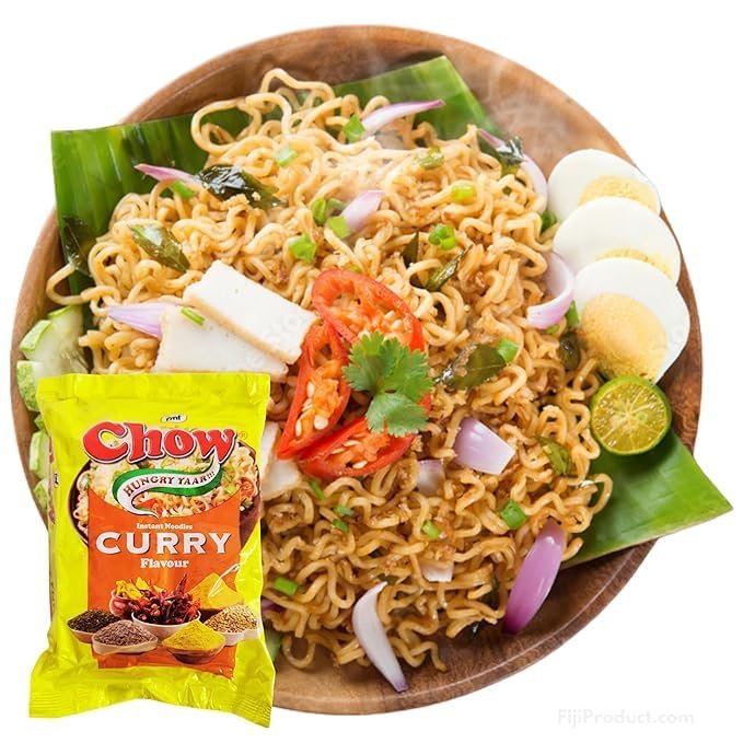 Instant 2 Minute Chow Noodles - CURRY Flavor with Seasonings (2x 5 PACKS) So Delicious Meal, Mild Spicy Curry Noodles