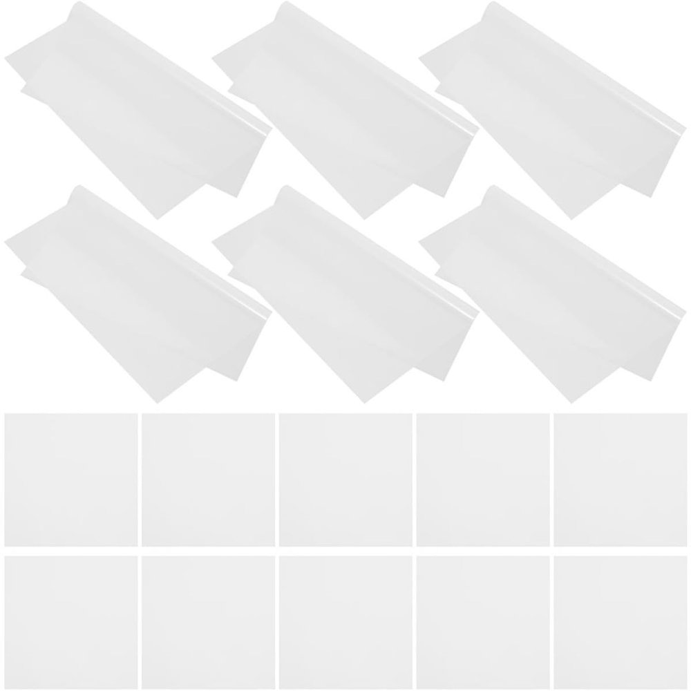 TEHAUX Waterproof Cellophane Sheets 20x20cm 100pcs, Square Craft Wrapping Paper for Candy Bouquet Packaging and DIY Decorations
