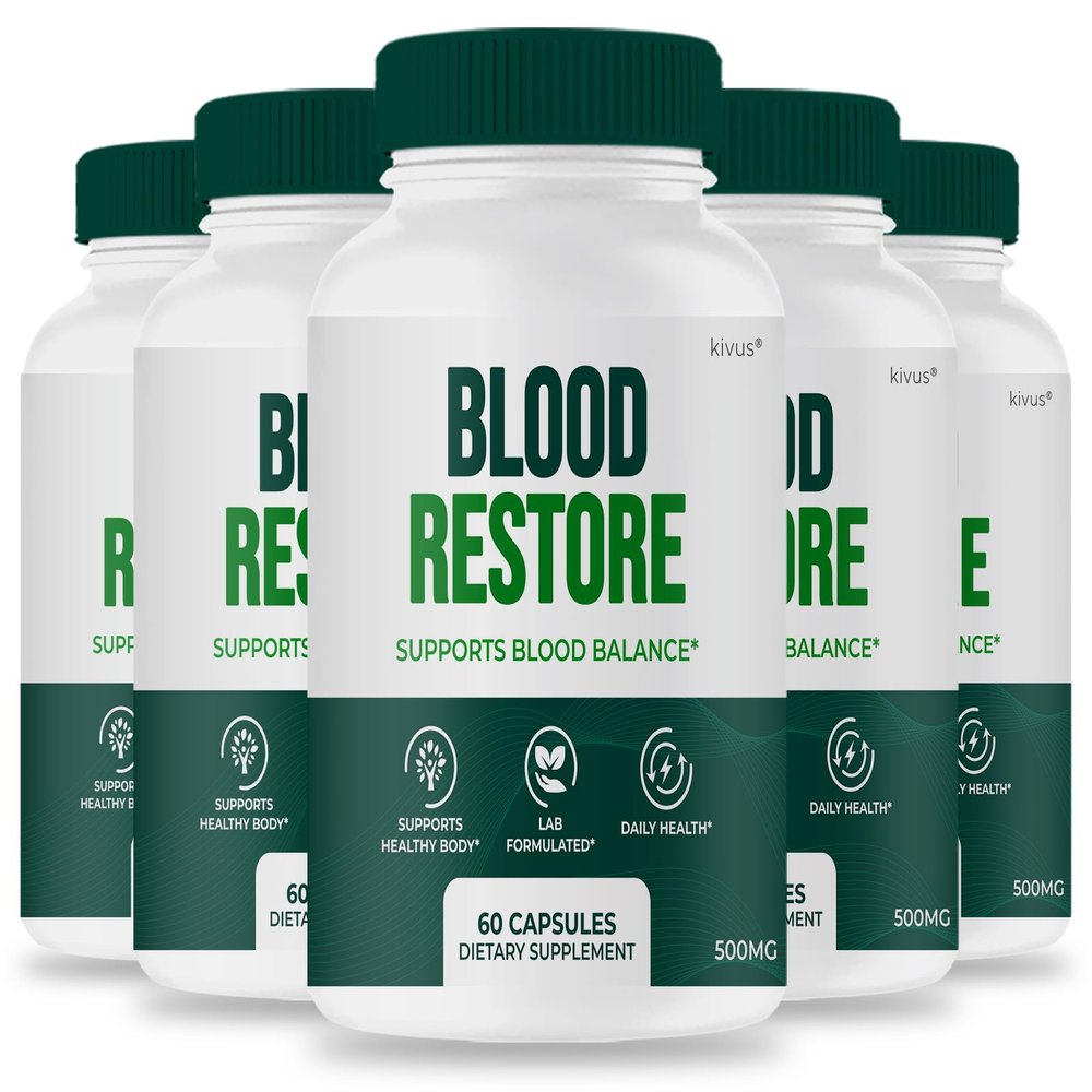 kivus BloodRestore - Blood Restore Dietary Supplement Capsule (5 Pack, 300 Capsules)