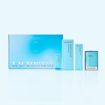 LACTOMEDI Bestie Box Intimate Care Kit pH Balanced Feminine Hygiene Set with Intimate Care Gel, Foaming Wash, Deodorant Spray & Feminine Wipes for Daily Freshness