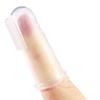 plplaaoo Silicone Finger Toothbrush Soft Rubber Baby Teeth Cleaner Massage Brush for Infant Oral Food Grade Safe 55MM Length Clear Color 1 Pack view 3