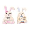 2 Pcs Easter Money Holder Gift Card Holder, Easter Basket Stuffers Decortions Pink and Blue Wooden Bunny Baskets Stuffers Card Cash Holder Gifts for Teens Girls Boys view 1