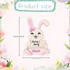 2 Pcs Easter Money Holder Gift Card Holder, Easter Basket Stuffers Decortions Pink and Blue Wooden Bunny Baskets Stuffers Card Cash Holder Gifts for Teens Girls Boys view 2