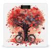 Heart Tree Bicycle Bathroom Scale for Body Weight Bathroom Weighing Scale with Backlit LCD Display Highly Accurate Measures Weight Up to 180kg view 1