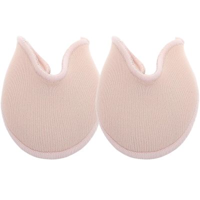 Pointe Shoe Toe Cushions 6 Pair Toe Protector Pads Women Dancers Forefoot Cushion Knitted Fabric Ballet Toe Pads Dancing Shoes Comfort Elastic Adjustable Size(8.5x7.5cm)