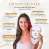 EVFOFO Red Light Therapy Mask for Face, 7 Custom Modes with 850nm NIR & 630nm Red Light, Portable LED Face Mask Light Therapy with Timer for Home Use, White view 2