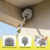 20FT High Reach Cobweb Duster with Extension Pole, Spider Web Brush for Cleaning with 3-12FT Telescopic Pole, 8" Larger Extendable Duster for High Indoor & Outdoor Webs view 4