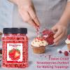 7oz Freeze Dried Strawberries Pieces - Lightly Sweetened Strawberry with Sugar, Crunchy Freeze Dried Fruit for Baking, Yogurt, Cereal, Smoothies & Dessert Toppings(200g) view 3
