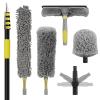 26FT High Ceiling Duster Kits with 5-20 Ft Extension Pole, Fan Blade Cleaner, Cobweb Duster, Window Squeegee Kit, Spider Web Brush for High Window, Interior Roof view 1