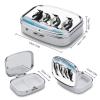Penguins Travel Pill Organizer Airtight Medicine Case Daily Pill Organizer Fit with Your Purse Or Pocket 2 Compartment Medicine Case Portable Waterproof Small Pill Box view 2