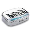 Penguins Travel Pill Organizer Airtight Medicine Case Daily Pill Organizer Fit with Your Purse Or Pocket 2 Compartment Medicine Case Portable Waterproof Small Pill Box view 3