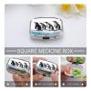 Penguins Travel Pill Organizer Airtight Medicine Case Daily Pill Organizer Fit with Your Purse Or Pocket 2 Compartment Medicine Case Portable Waterproof Small Pill Box view 4