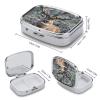 Antlers Pill Case Travel Portable Pocket Pill Box 2 Compartment Medicine Case Large Capacity Daily Pill Cases Vitamin Organizer Medicine Organizer Small Pill Box view 2