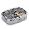 Antlers Pill Case Travel Portable Pocket Pill Box 2 Compartment Medicine Case Large Capacity Daily Pill Cases Vitamin Organizer Medicine Organizer Small Pill Box view 3