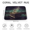 Dream Music Box Bath Mats Extra Soft Absorbent Bathroom Rugs High Density Coral Velvet Bath Runner Non Slip Washable Carpet Rug Room Decor for Tub and Shower Floor view 2