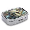 Butterfly Skull Pill Case Travel Portable Pocket Pill Box 2 Compartment Medicine Case Large Capacity Daily Pill Cases Vitamin Organizer Medicine Organizer Small Pill Box view 3